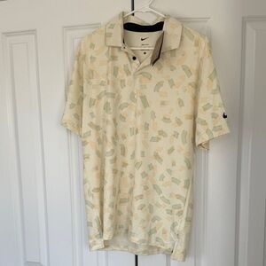 Nike Beige Patterned Men's Polo Shirt